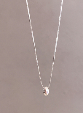 银色豆豆项链女2026新爆款