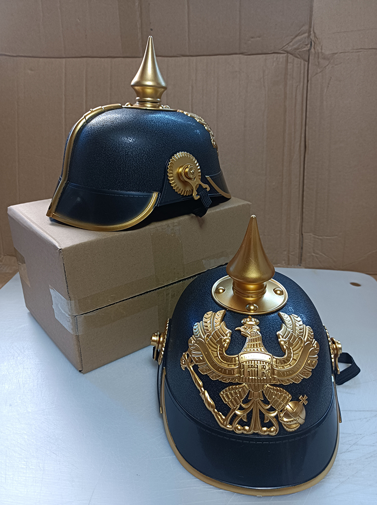 男孩第二头盔COS普鲁士尖顶德意志精美道具头盔德式,帝国礼物-图1
