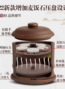 紫砂豆芽罐建康天然自己种豆芽