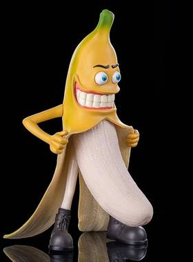 跨境香蕉创意摆件恶搞装饰品设计摆件家居大香蕉树脂摆件装修