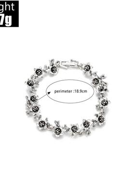 外贸速卖通新款跨境手链个性复古花朵花卉手链手饰厂家直销