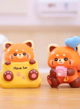 网红同款熊饱饱惊喜盲盒小浣熊卡通公仔摆件桌面装饰品厂家直销