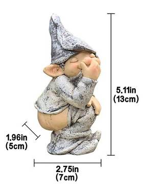 亚马逊跨境新款园林摆件花园侏儒拉臭臭小矮人树脂工艺品花园侏儒