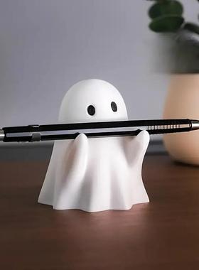创意幽灵笔架办公家居桌面可爱小摆件树脂摆件万圣节送礼创意礼物