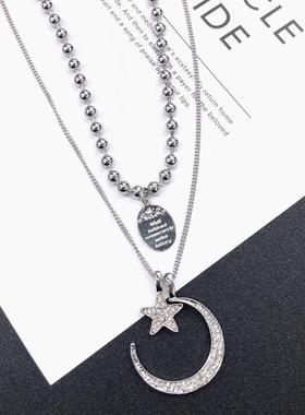 网红FF封帆同款项链复古时尚潮酷嘻哈蹦迪男女毛衣链街拍百搭配饰