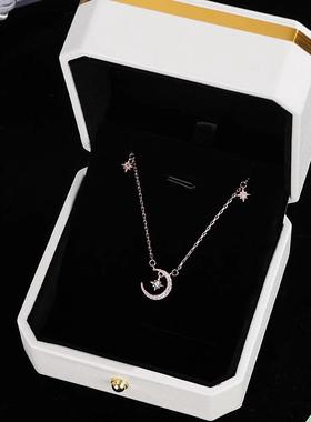 八芒星月亮项链女轻奢小众新款配饰闺蜜生日情人节送女友礼物