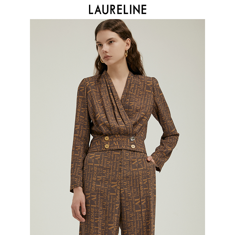 LAURELINE/洛瑞琳小众设计感西服秋季新款长袖短款外套女-图0