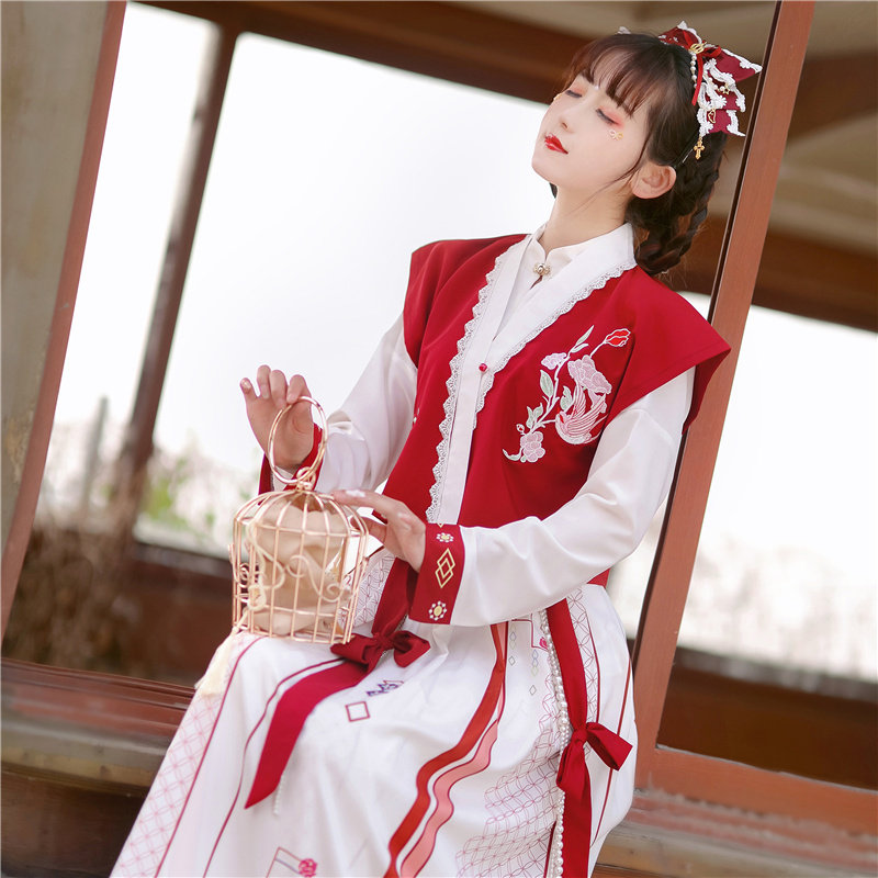 含羞唐制汉服女原创正品2021 凯霖秋汉服