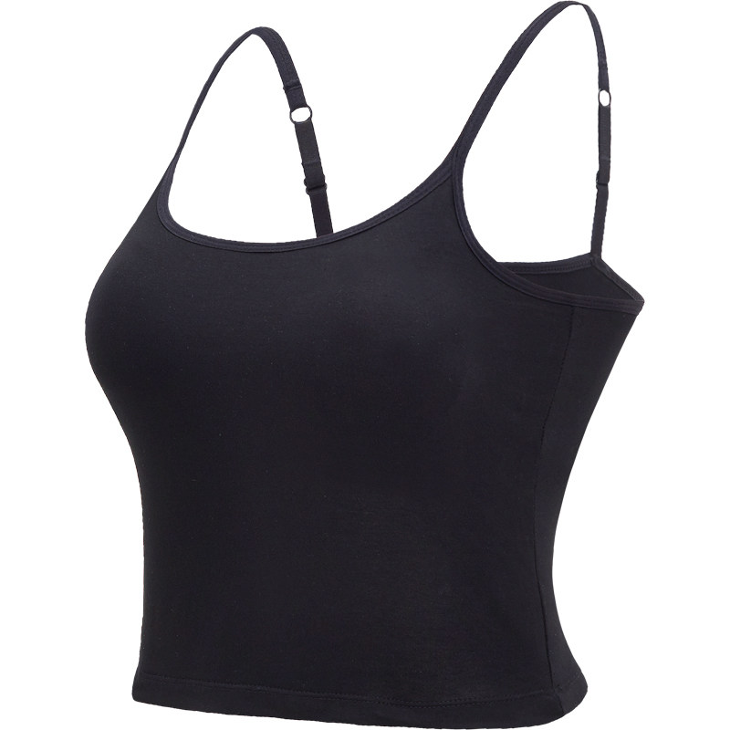 纯棉女一体文胸带聚拢防走光薄抹胸 hdvip吊带/背心/T恤