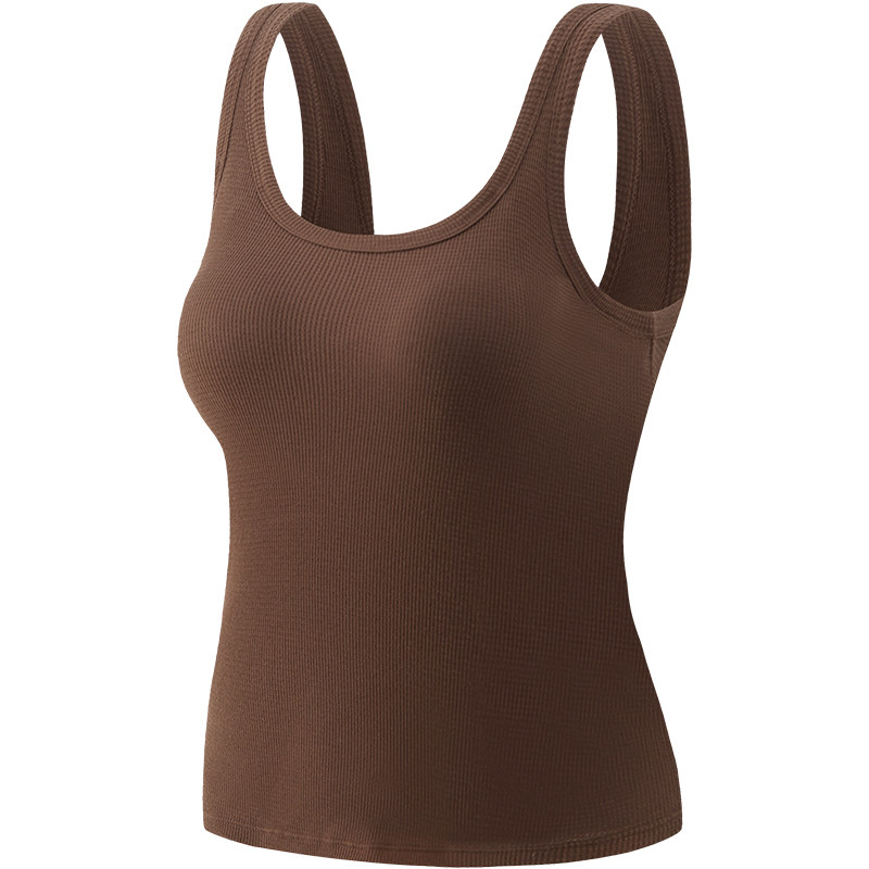 纯棉华夫格长款一体固定杯少女抹胸 hdvip文胸