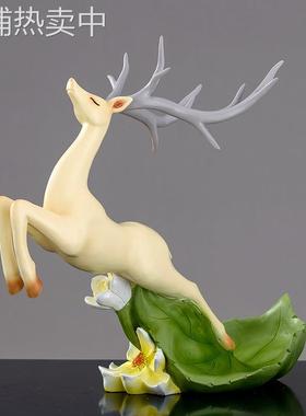 美式麋鹿酒架酒柜装饰品摆件欧式客厅玄关餐厅红酒置物架摆设