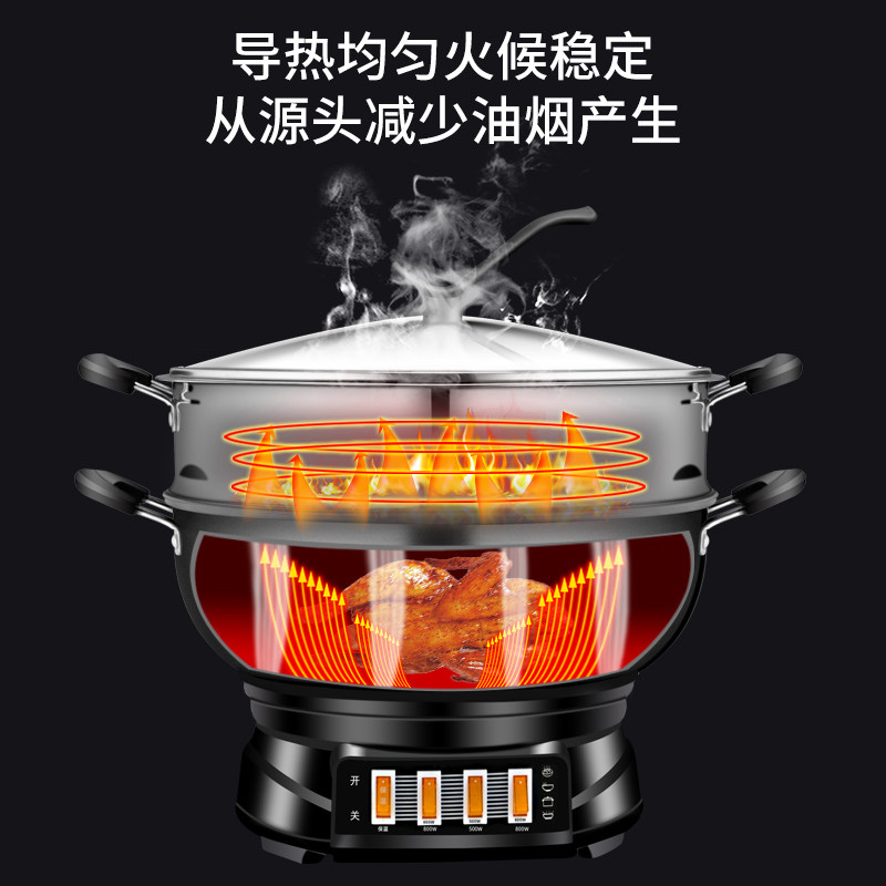 愚厨多功能家用蒸煮饭一体式电热锅 愚厨电热/火锅