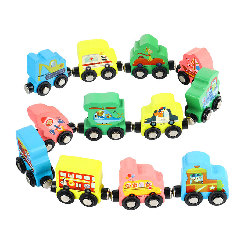 磁性数字小火车拼装益智启蒙积木 猛仕玩具建构/拼插积木