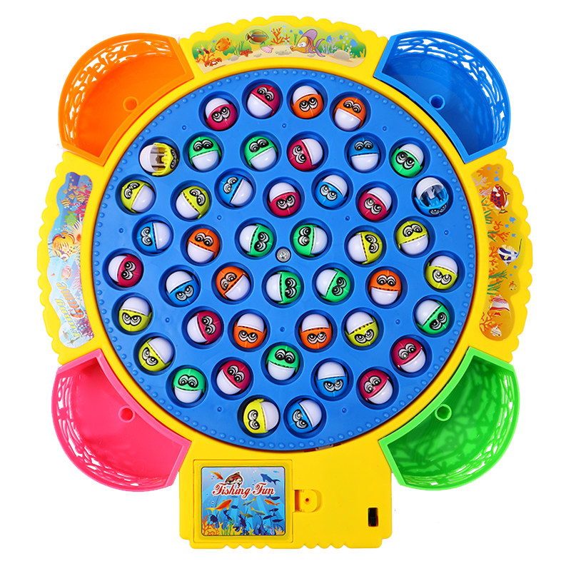 儿童电动钓鱼玩具套装小孩磁性鱼杆 猛仕玩具钓鱼类玩具