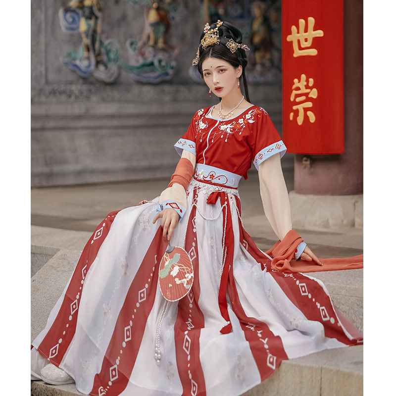 芙立诗正品原创【韶华惊梦】坦领汉服 芙立诗汉服