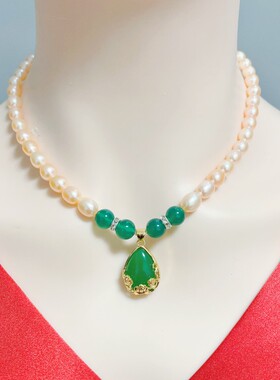 淡水珍珠项链女锁骨链韩版爱心纯银扣个性小众颈链新款送妈妈礼物