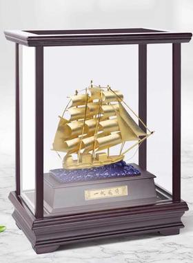 Calmilla《一帆风顺》金箔帆船工艺品装饰画入门玄关摆件高级礼品