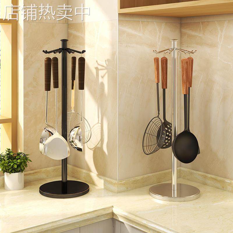 厨房挂勺子铲子挂架可旋转挂钩不锈钢挂钩架免打孔台面锅铲置,淘宝优惠券,粉丝福利购,淘宝优惠卷