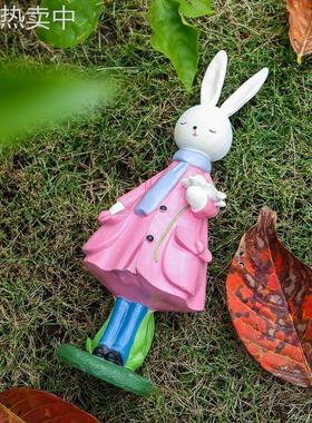 跨境新品复活节兔子树脂工艺品摆件家居客厅卧室房间装饰创意摆饰