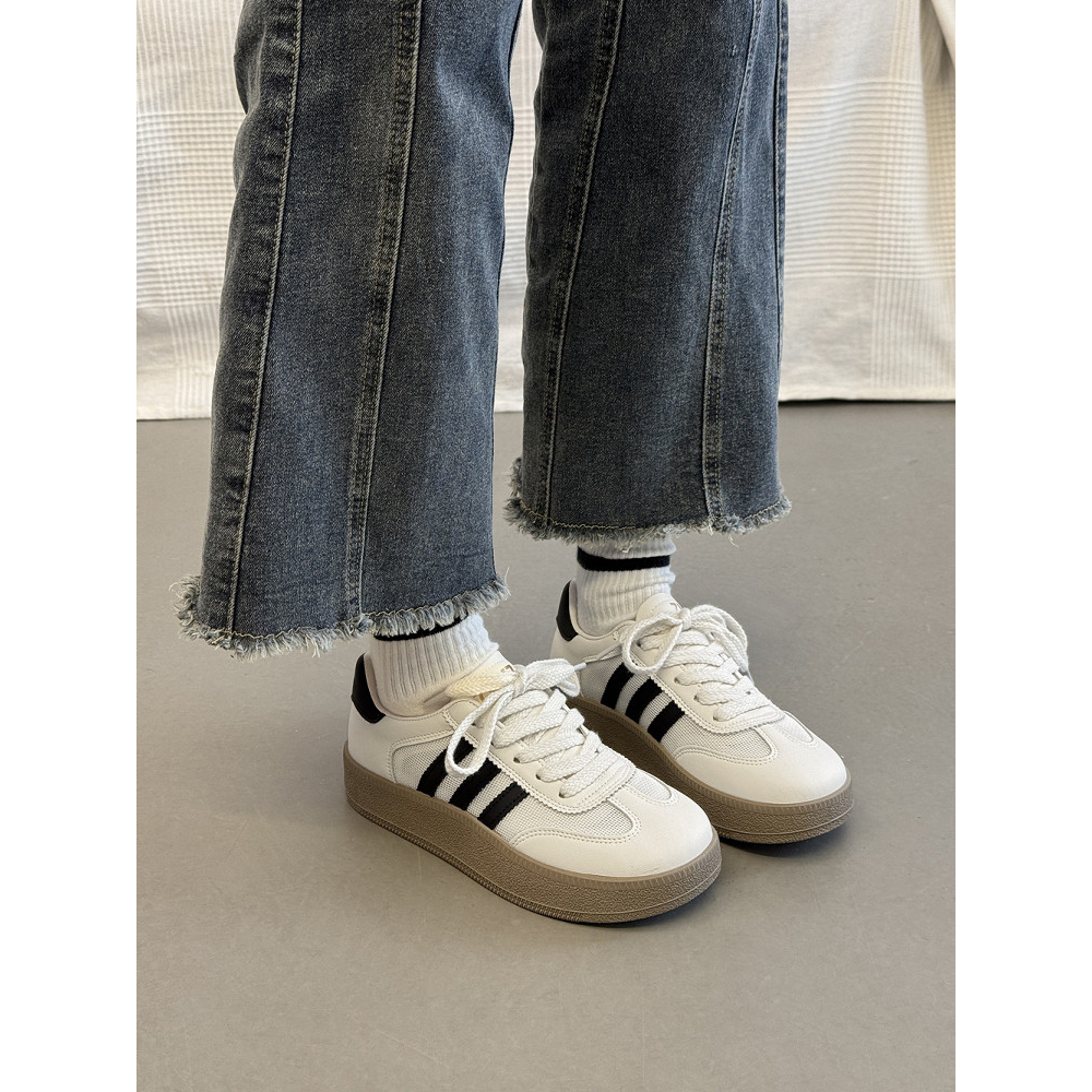 网面德训鞋女2026春夏季薄款透气新款厚底小白鞋配裙子网鞋潮板鞋,淘宝优惠券,粉丝福利购,淘宝优惠卷