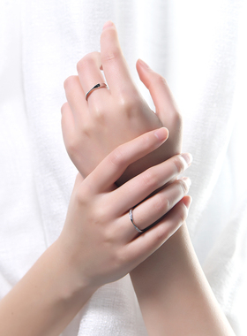 莫比乌斯环纯银小众设计情侣戒指