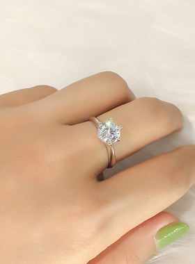 六爪仿真纯银求婚八心八箭戒指