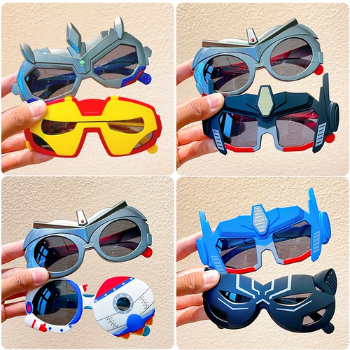 Солнцезащитные очки для мальчиков, мультяшный детский ультрафиолетовый забавный трансформер, Кинг-Конг, защита от ультрафиолета