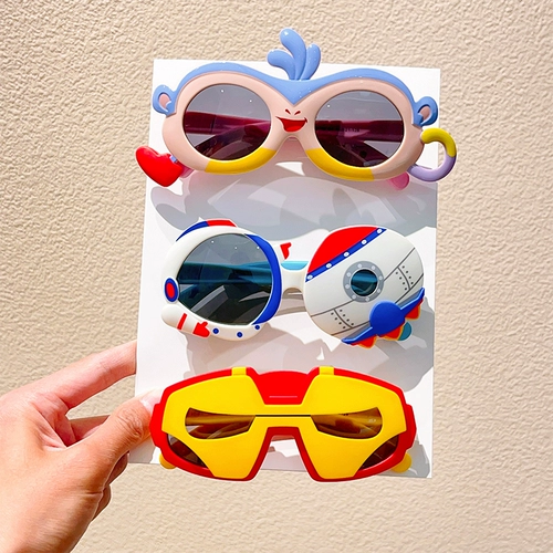 Солнцезащитные очки для мальчиков, мультяшный детский ультрафиолетовый забавный трансформер, Кинг-Конг, защита от ультрафиолета