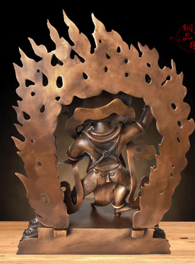 摆件金刚手菩萨紫铜保平安藏传