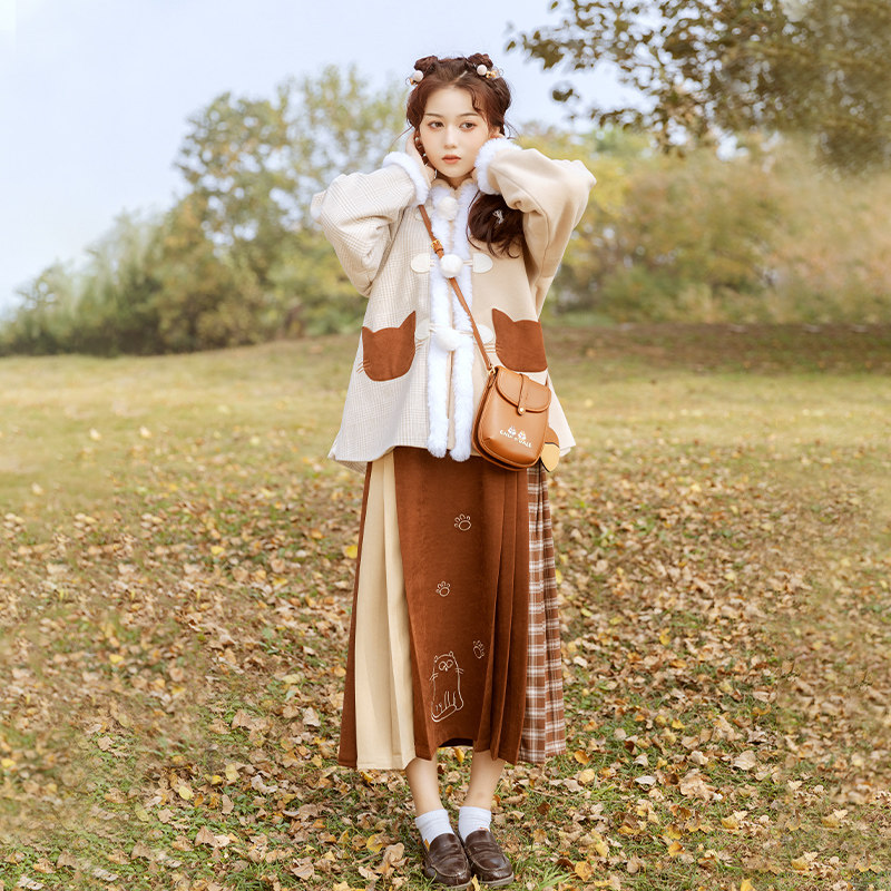 花朝记汉服原创设计汉元素竖领袄 花朝记汉服