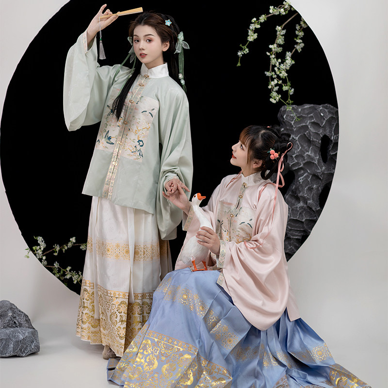 花朝记｜画堂春｜秋冬汉服｜织金妆花补子｜明制竖领对襟袄马面裙,淘宝优惠券,粉丝福利购,淘宝优惠卷