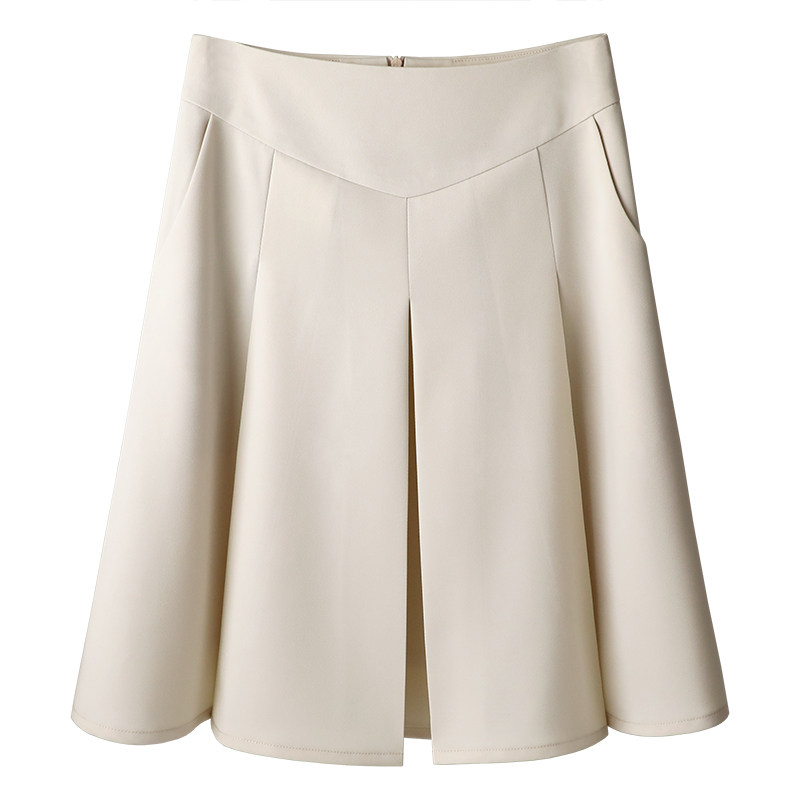 2023春夏新款高腰有口袋到半身裙 浅婼半身裙