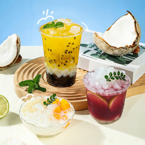 盾皇椰果粒奶茶专用桶装5.8斤原味水晶椰子肉果冻冰粉水果捞配料 - 图2