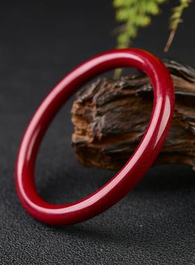 官方旗舰店妈妈朱砂贵妃送女式本命年原矿镯子护身符蛇年手镯正品