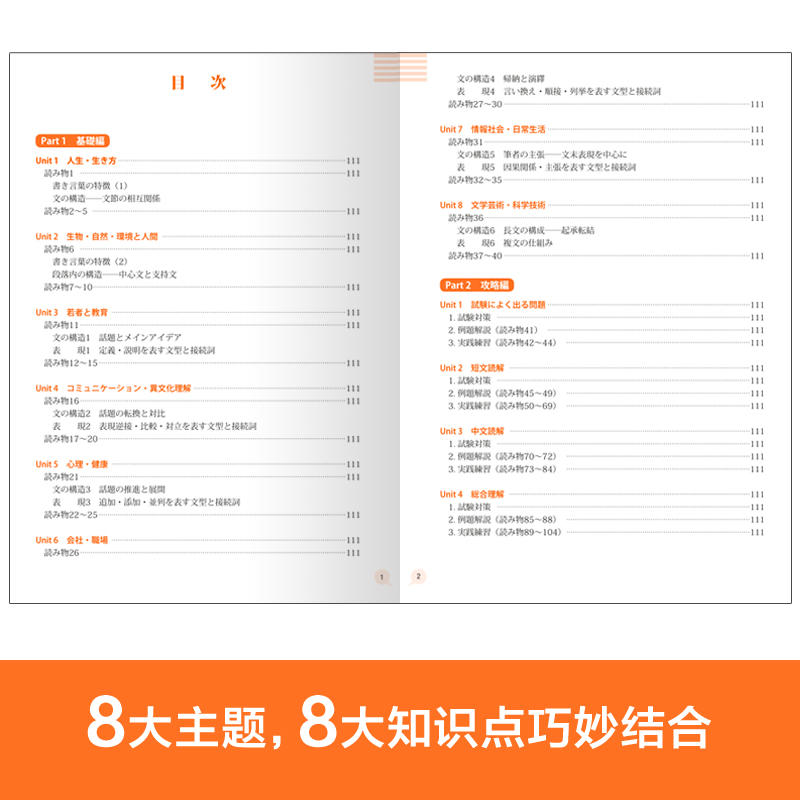 【当当网直营】橙宝书.新日本语能力考试N2读解（详解+练习）日本语备考练习教材教程书籍 - 图0