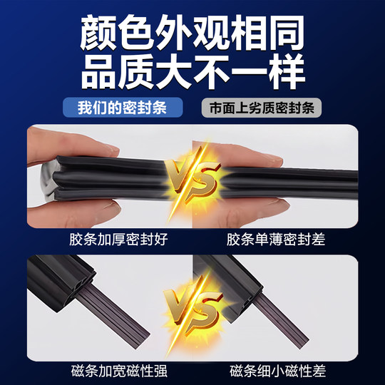 Tira de sellado para refrigerador y congelador comercial de cuatro puertas, tira de goma para puerta, sello de puerta, anillo de sellado horizontal universal, colección de accesorios magnéticos