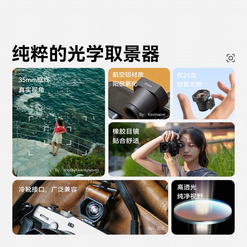 铭匠35mm光学取景器适用理光GR2 GR3 GR4松下S9徕卡福伦达旁轴 - 图0