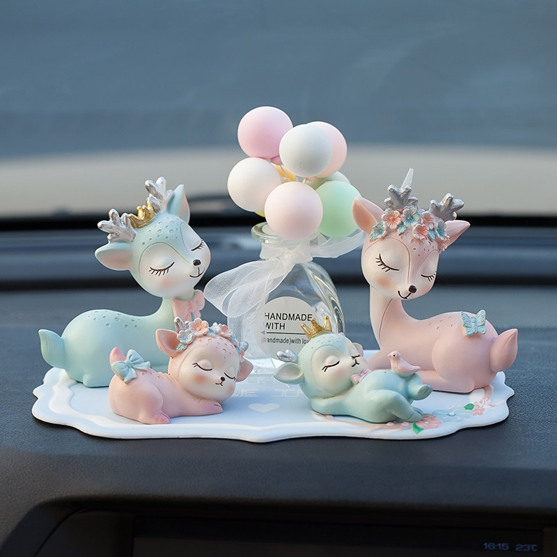 一路平安鹿汽车摆件车内饰品摆件高档可爱个性汽车装饰用品大全女,淘宝优惠券,粉丝福利购,淘宝优惠卷