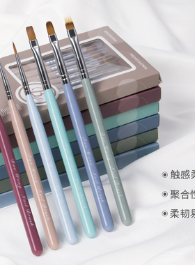 包旺美甲笔刷专业套装学员实用笔全系列短彩绘画花长拉线晕染渐变