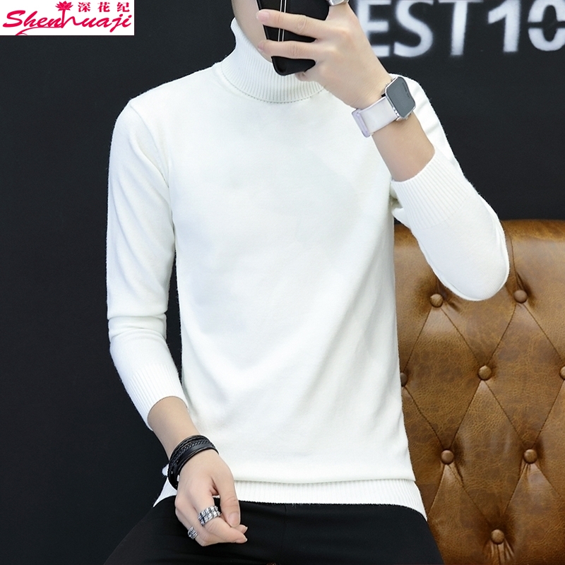 纯色全黑净版西装打底男内搭毛衣 深花纪针织衫/毛衣