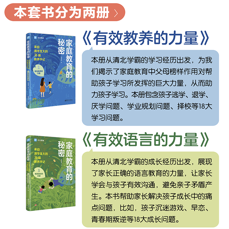 全2册  家庭教育的秘密 成长的秘密 学习的秘密赔养孩子逆袭的方法家庭教育智慧书籍亲子家教简单父母经儿童教养育儿经家庭教育书