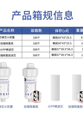 跨境爆款water filter家用净水器花洒滤芯小前置过滤器可换芯PP棉