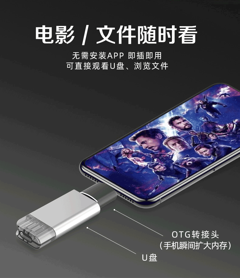 优力优适用苹果otg转接头ipad平板lightning接口iPhone14/13pro/12/11/XR/XS/max手机7P连接8P优u盘USB转换器