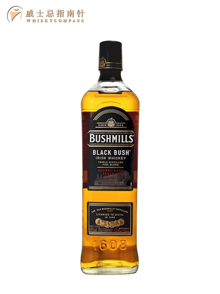 【指南针】百世醇黑标爱尔兰调和威士忌酒700ml布什米尔Bushmills - 图1