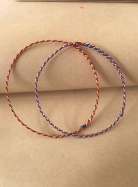 手工编织超细四股辫红绳可调节