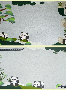 竹梦中队熊猫主题墙环创材料