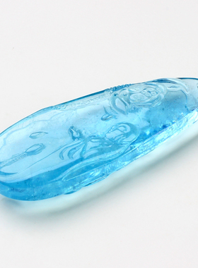 海蓝宝石雕刻悟禅一念五行属首饰