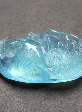 苏工精雕收藏款海蓝宝石男女士