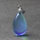 Aquamarine drop-shaped pendant S925 silver necklace