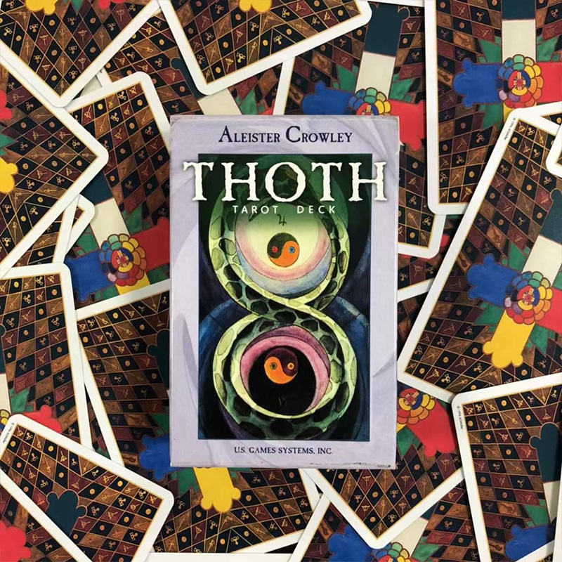 进口透特塔罗牌正版78张全套英文 Thoth Tarot托特卡罗牌送牌袋-图0